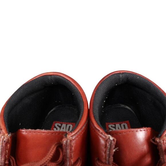 SAO Shoes Mens 9 Boots Leather Vintage Stacy Adams Red Chukka Chunky Retro Ankle - Picture 14 of 14